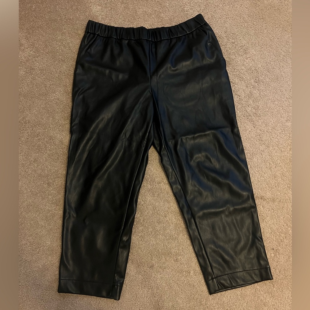 A New Day Faux Leather Pull On Pants Size XXL